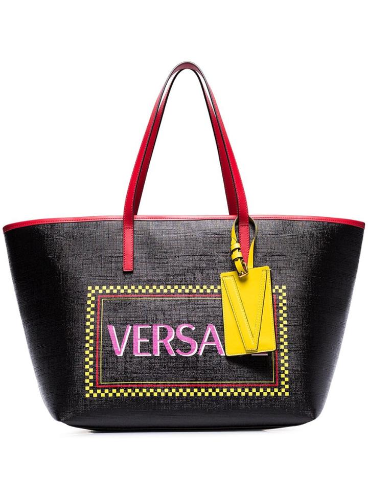 Versace Logo-print Tote - Black
