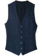 Lardini - Knitted Waistcoat - Men - Cotton/linen/flax - 52, Blue, Cotton/linen/flax