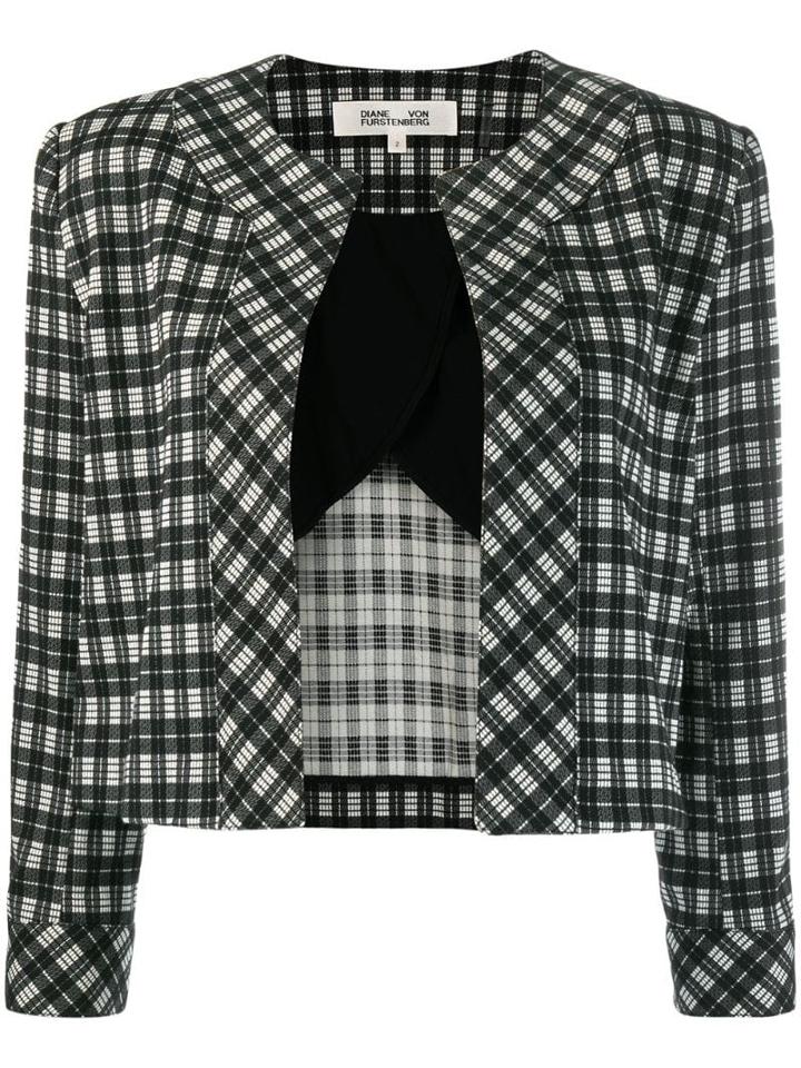 Diane Von Furstenberg Lucia Check Jacket - Black