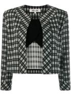 Diane Von Furstenberg Lucia Check Jacket - Black