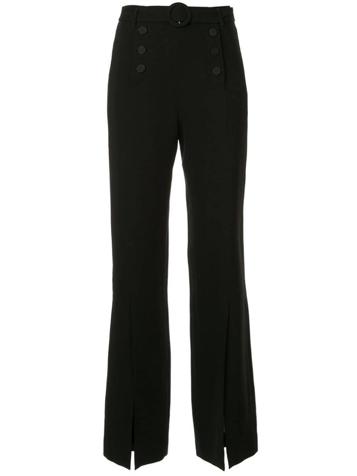 Jonathan Simkhai Pleated Sailor Trousers - Black