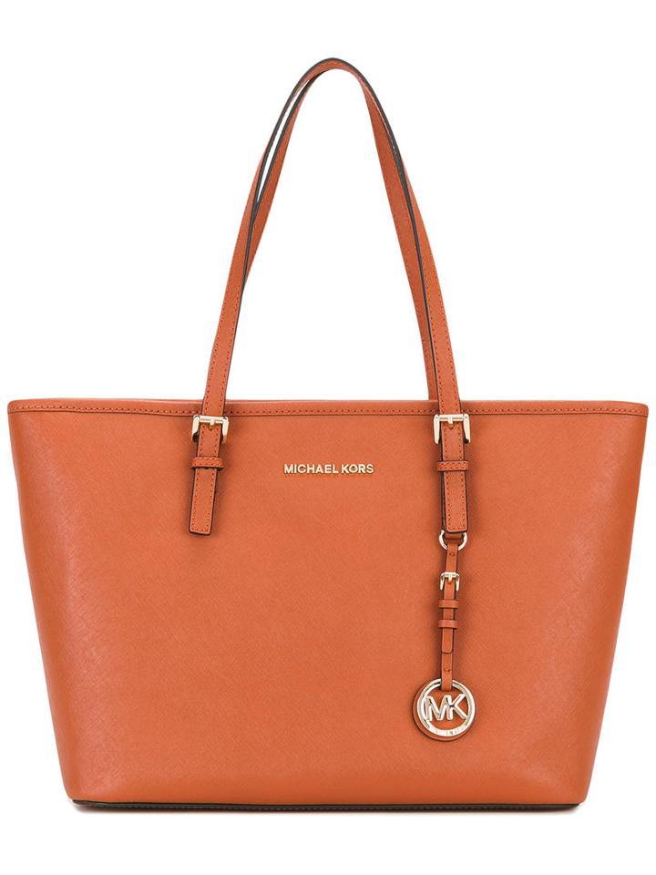 Michael Michael Kors Jet Set Travel Tote, Women's, Yellow/orange, Leather