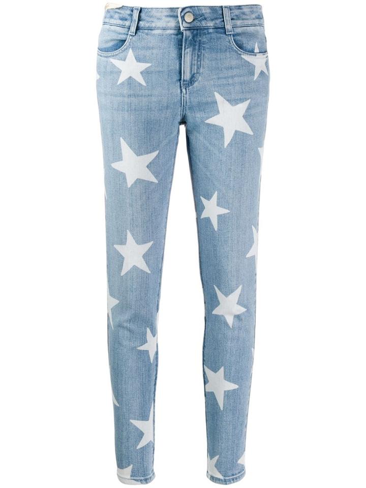 Stella Mccartney Star Motif Skinny Jeans - Blue