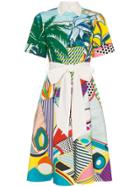 Mary Katrantzou Cecilia Pop Art Print Cotton Shirt Dress - Multicolour