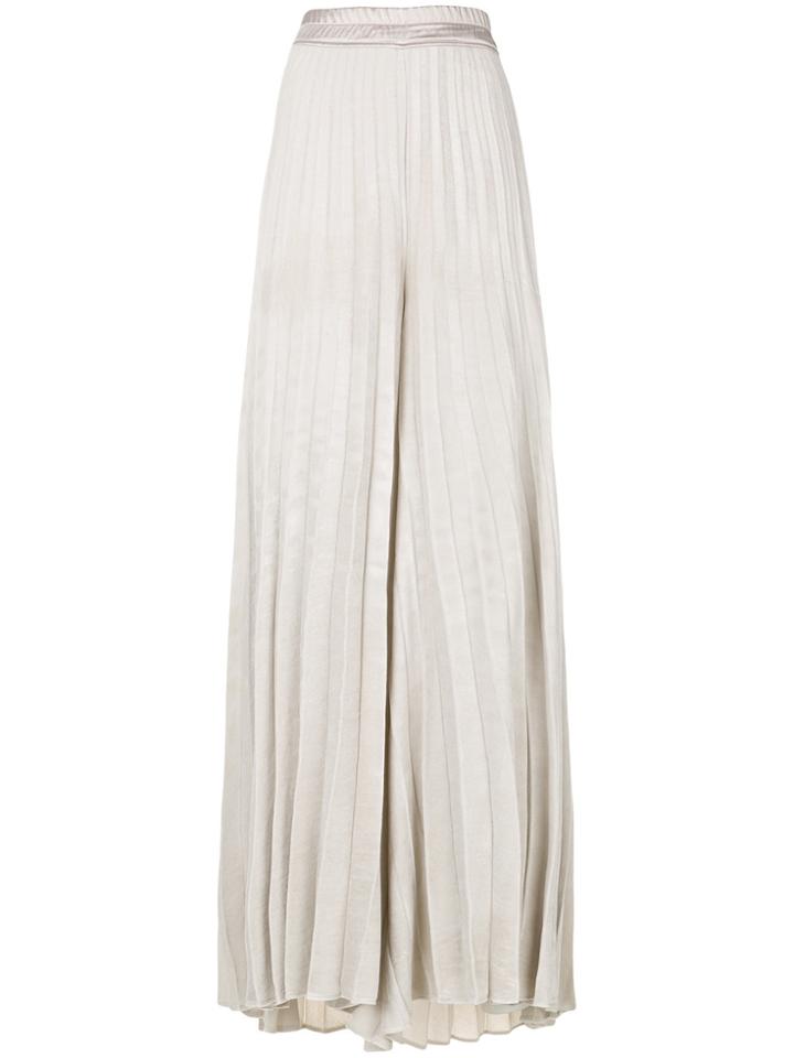 Gentry Portofino Pleated Palazzo Pants - Nude & Neutrals