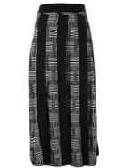 Kenzo 'ny Stripes' Knit Skirt, Women's, Size: Medium, Black, Silk/cotton