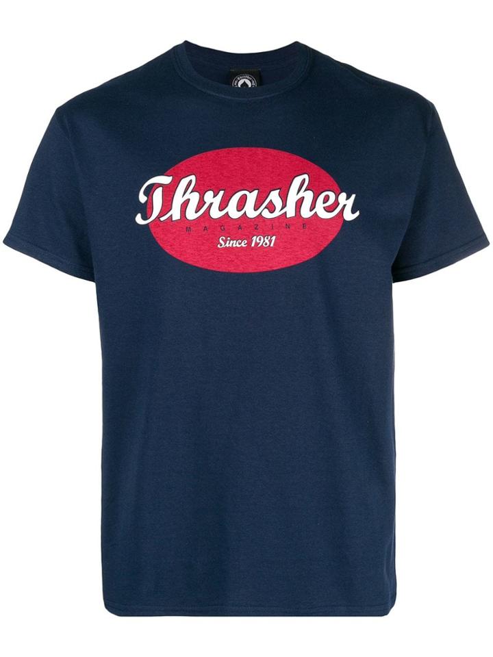 Thrasher Logo Print T-shirt - Blue