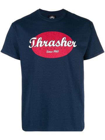 Thrasher Logo Print T-shirt - Blue
