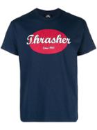 Thrasher Logo Print T-shirt - Blue