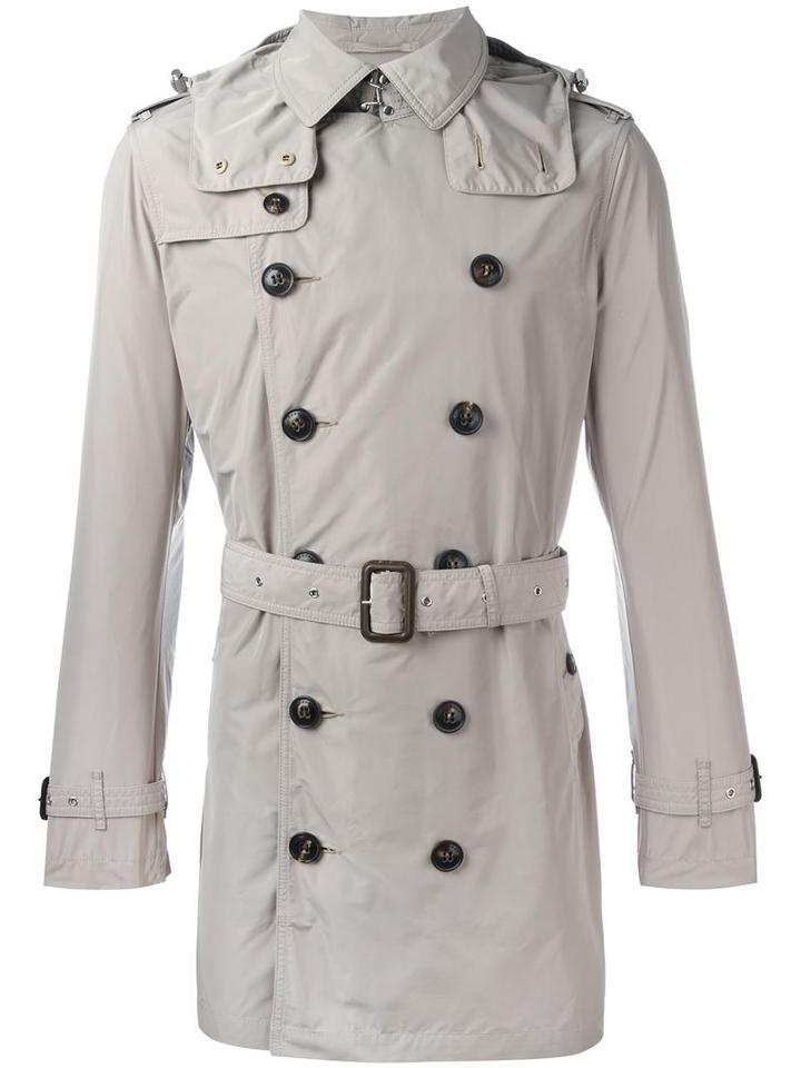 Burberry Double Breasted Trench Coat, Men's, Size: Xl, Nude/neutrals, Polyester/linen/flax/cotton