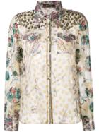 Roberto Cavalli - Lurex Jacquard Blouse - Women - Silk/polyester - 42, Nude/neutrals, Silk/polyester