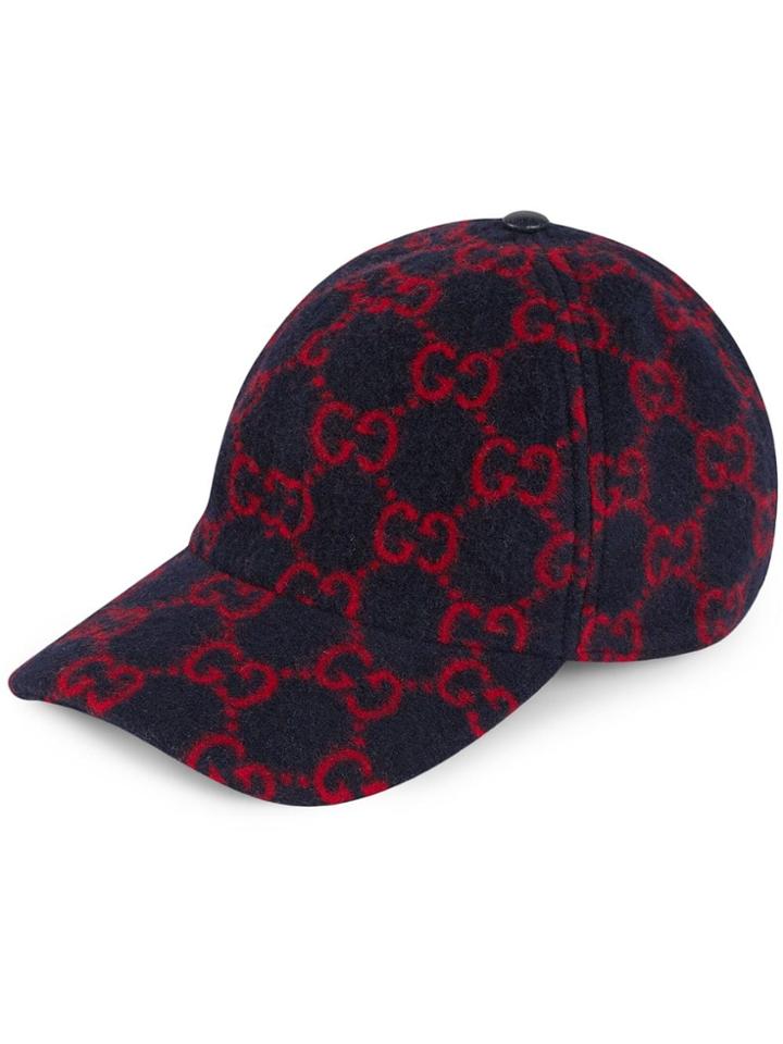 Gucci Gg Knitted Baseball Cap - Blue