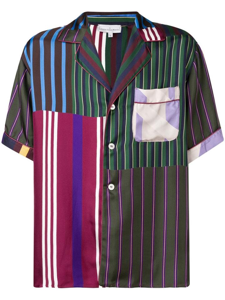 Pierre-louis Mascia Camicia Paneled Shirt - Green