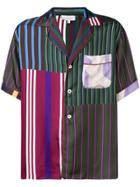 Pierre-louis Mascia Camicia Paneled Shirt - Green
