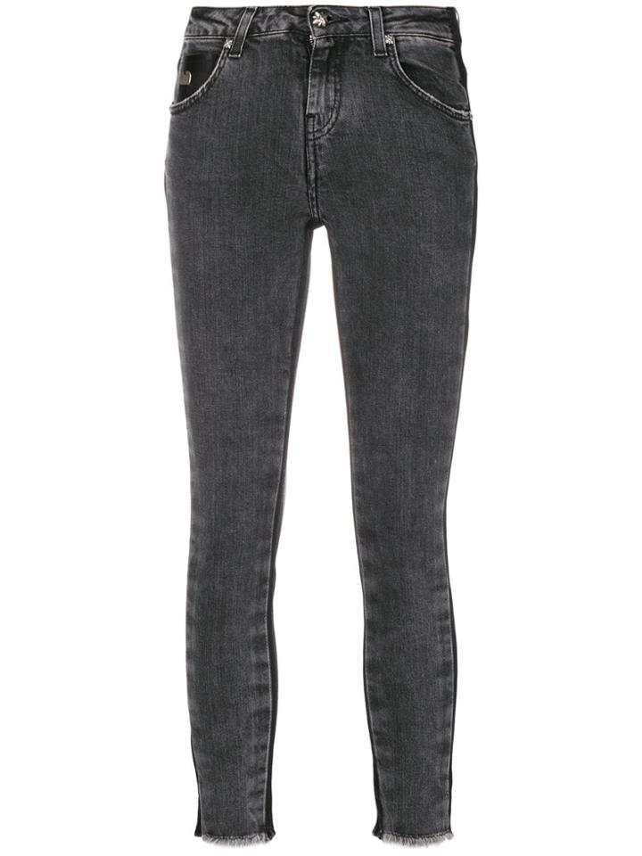 John Richmond Side Stripe Skinny Jeans - Grey
