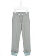 Fendi Kids Contrast Stripe Sweatpants, Toddler Girl's, Size: 4 Yrs, Grey