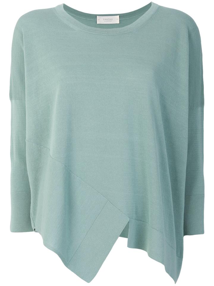 Zanone Asymmetric Jumper - Green