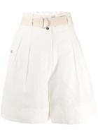 Lee Mathews Lucien Paperbag Shorts - White