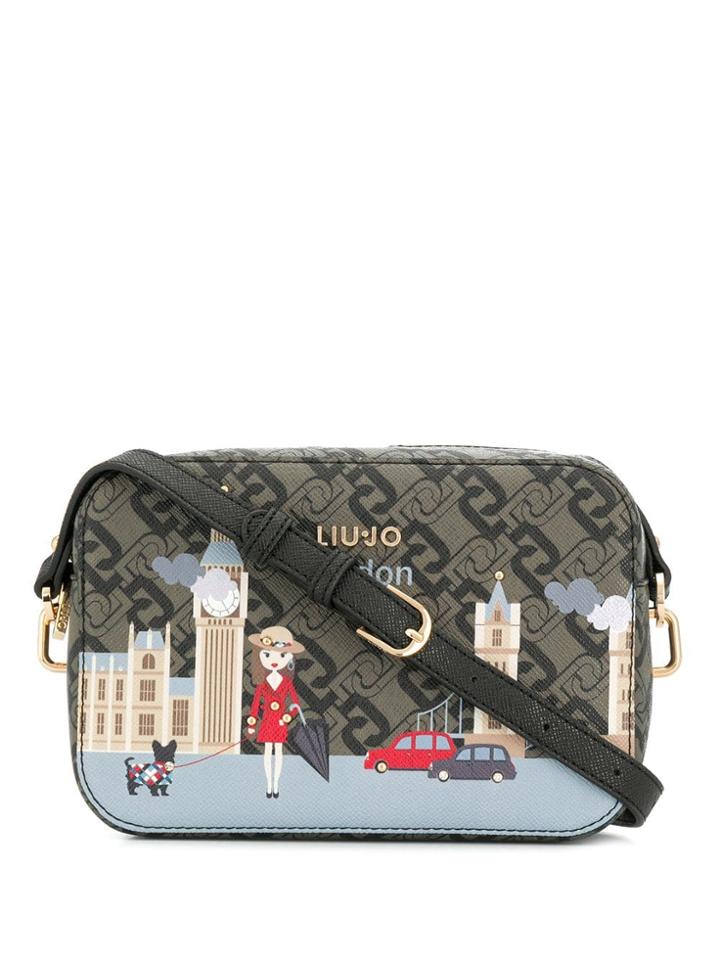 Liu Jo Big Ben Print Shoulder Bag - Green