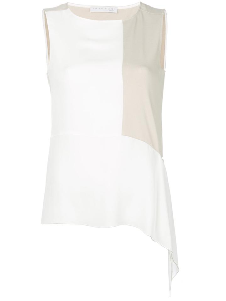 Fabiana Filippi Flared Asymmetric Top - Nude & Neutrals