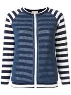 Giorgio Armani Pre-owned Striped Zipped Jacket - Blue