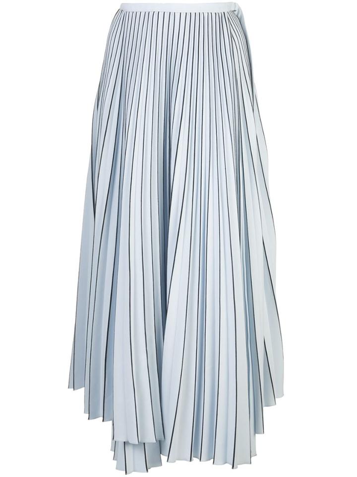 Proenza Schouler Striped Pleated Skirt - Blue