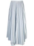 Proenza Schouler Striped Pleated Skirt - Blue
