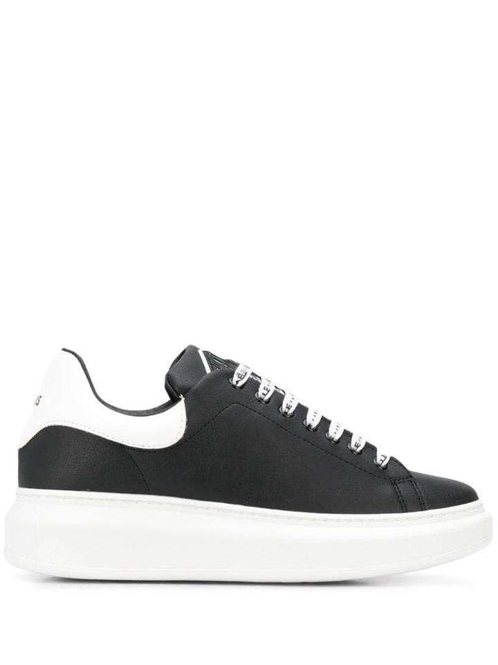 Gaelle Bonheur Two Tone Low Top Sneakers - Black