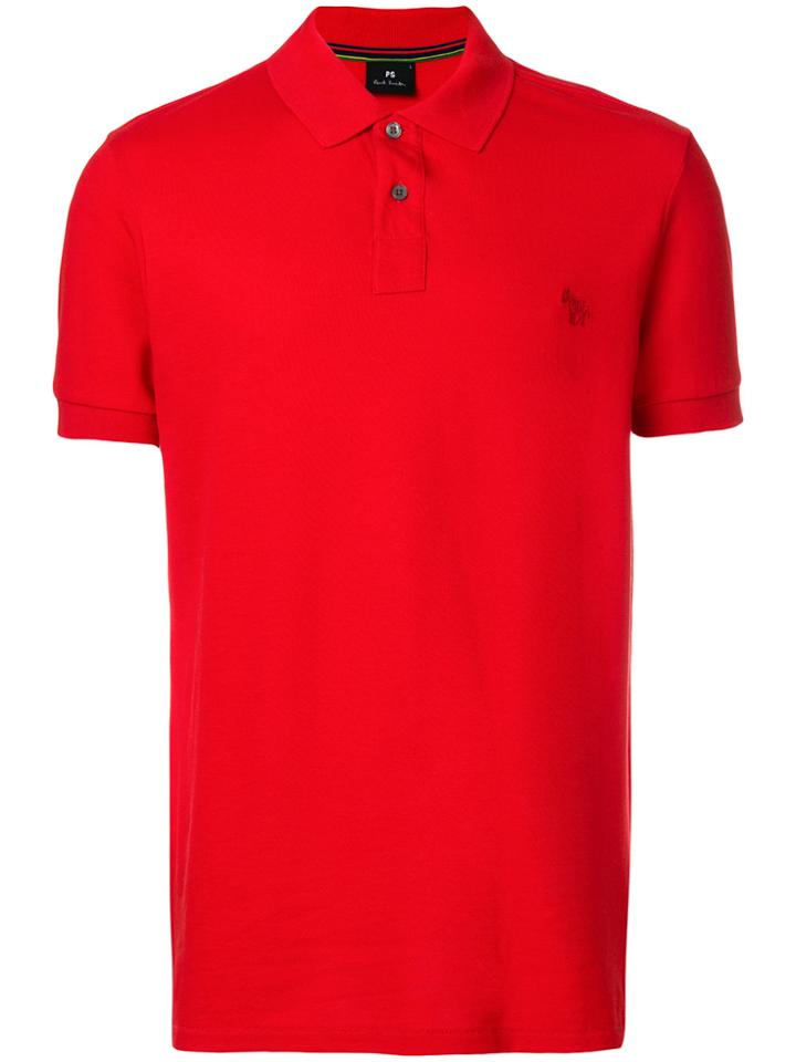 Ps By Paul Smith Short Sleeve Polo Shirt - Red