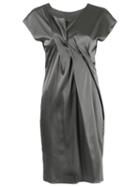 Uma Raquel Davidowicz - Draped Dress - Women - Silk/spandex/elastane - 42, Grey, Silk/spandex/elastane