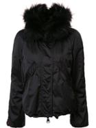 Kru Hooded Reversible Jacket, Size: Medium, Black, Racoon Fur/coyote Fur