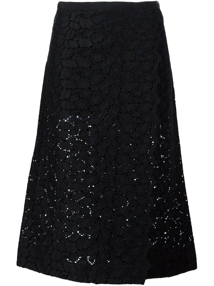 Sacai Macrame Lace Midi Skirt