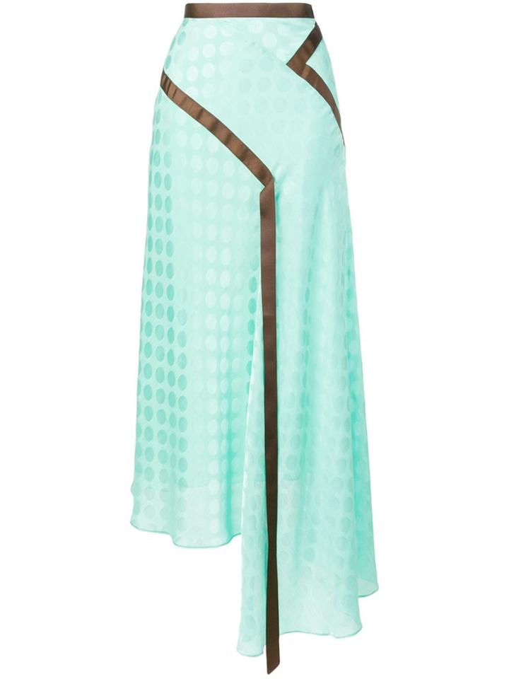 House Of Holland Asymmetric Midi Skirt - Green