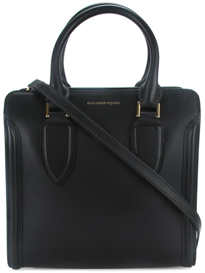 Alexander Mcqueen Small 'heroine' Tote, Women's, Black