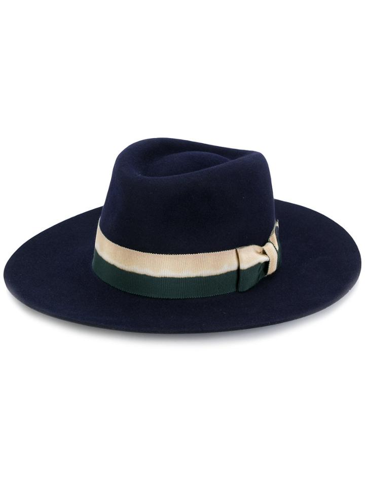 Maison Michel Wide Brim Hat - Blue