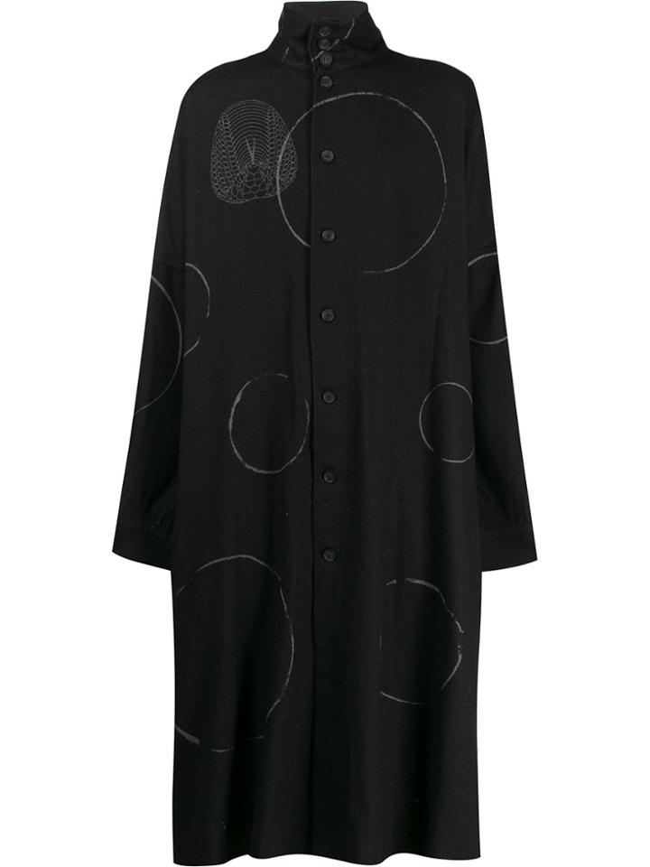 Yohji Yamamoto Snake Print Raincoat - Black
