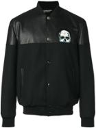 Alexander Mcqueen Skull Print Bomber Jacket - Black