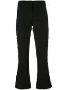 Versus - Cropped Flared Trousers - Women - Polyester/spandex/elastane - 44, Black, Polyester/spandex/elastane