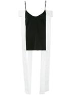Ellery - Contrast Strip Cami Vest - Women - Polyester/acetate - 8, Black, Polyester/acetate