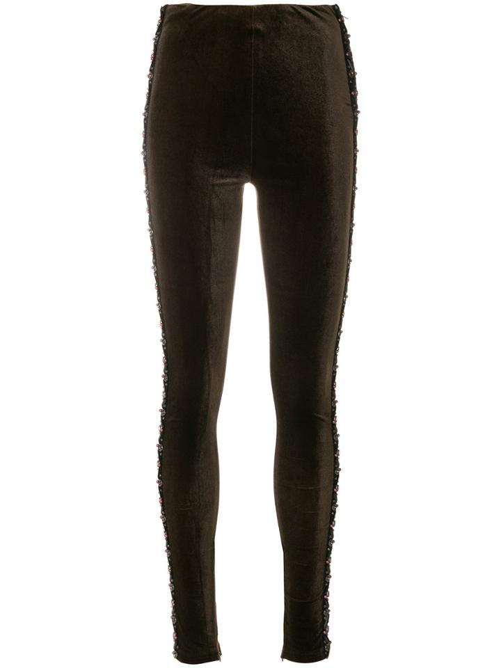 Koché Beaded Leggings - Green