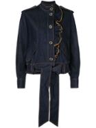Karen Walker Coriolis Ruffle Trim Jacket - Blue