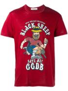 Golden Goose Deluxe Brand Black Sheep Print T-shirt, Men's, Size: Small, Red, Cotton