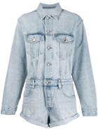 T By Alexander Wang Denim Playsuit - Blue