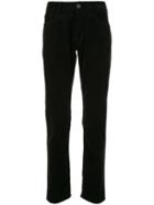 Emporio Armani Mid-rise Straight-leg Trousers - Black
