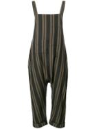 Aleksandr Manamïs Striped Cross-back Jumpsuit - Green