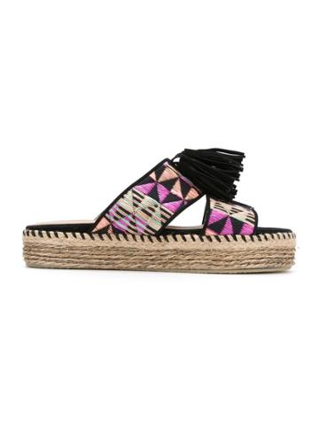 Manolita Leather Flatforms - Multicolour