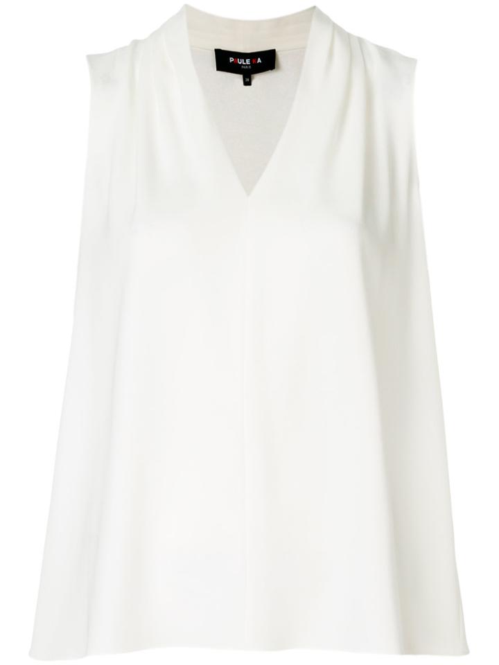 Paule Ka Oversized Tank Top - White