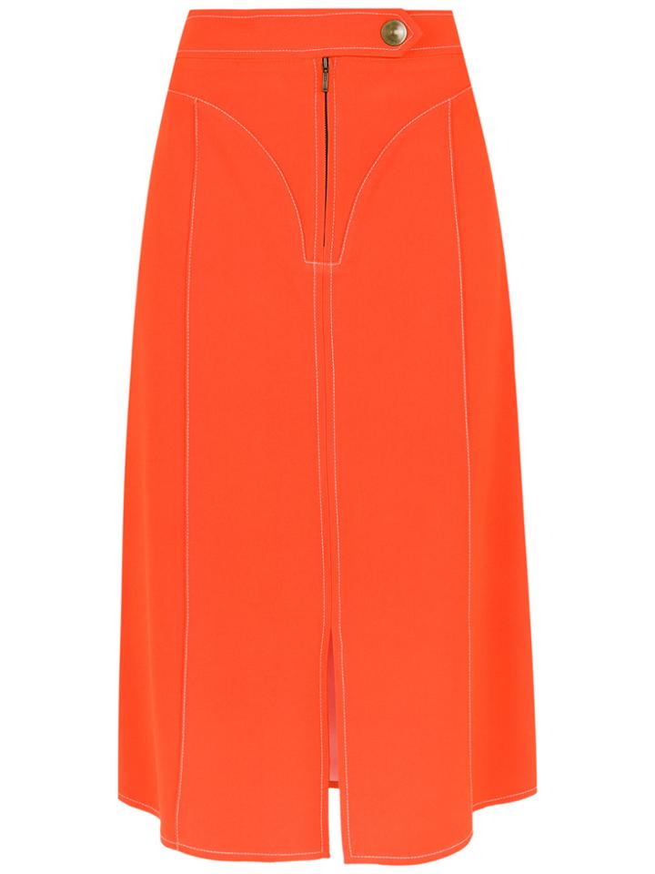 Nk Panelled Midi Skirt - Yellow & Orange
