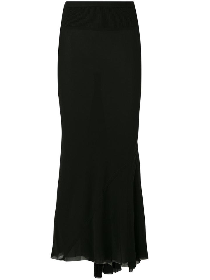 Rick Owens - Pleated Back Skirt - Women - Cotton/polyamide/viscose - 42, Black, Cotton/polyamide/viscose