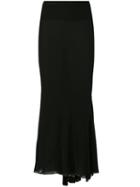 Rick Owens - Pleated Back Skirt - Women - Cotton/polyamide/viscose - 42, Black, Cotton/polyamide/viscose